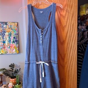 Aerie Textured Blue Romper